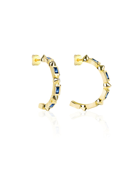 Single Pave Huggie Hoop Earrings - Molenia Jewelry