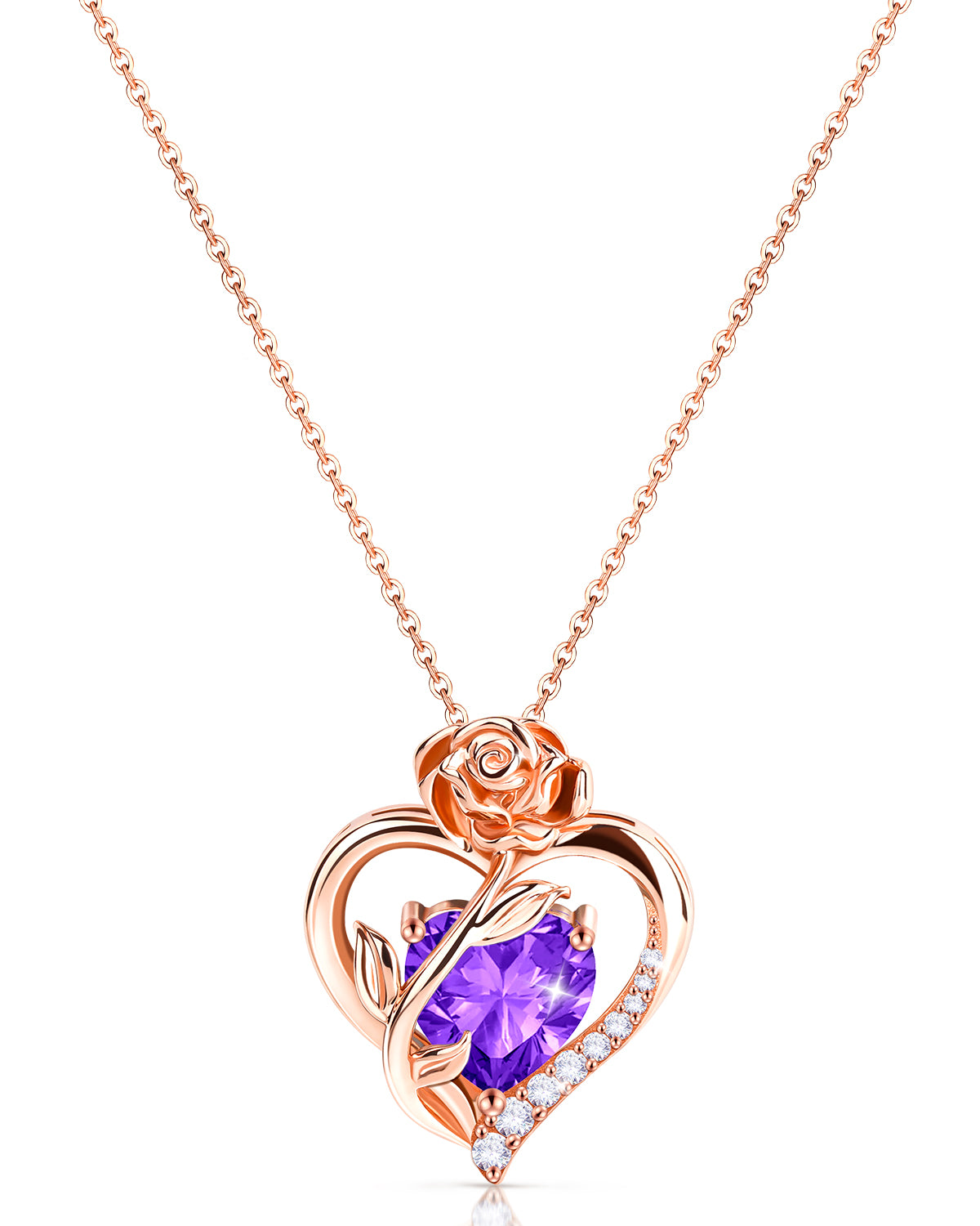 Rose Gold Birthstone Necklace - Molenia Jewelry