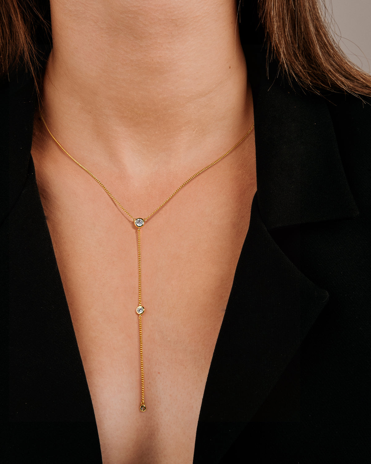 Y Chain Lariat Necklace - Molenia Jewelry