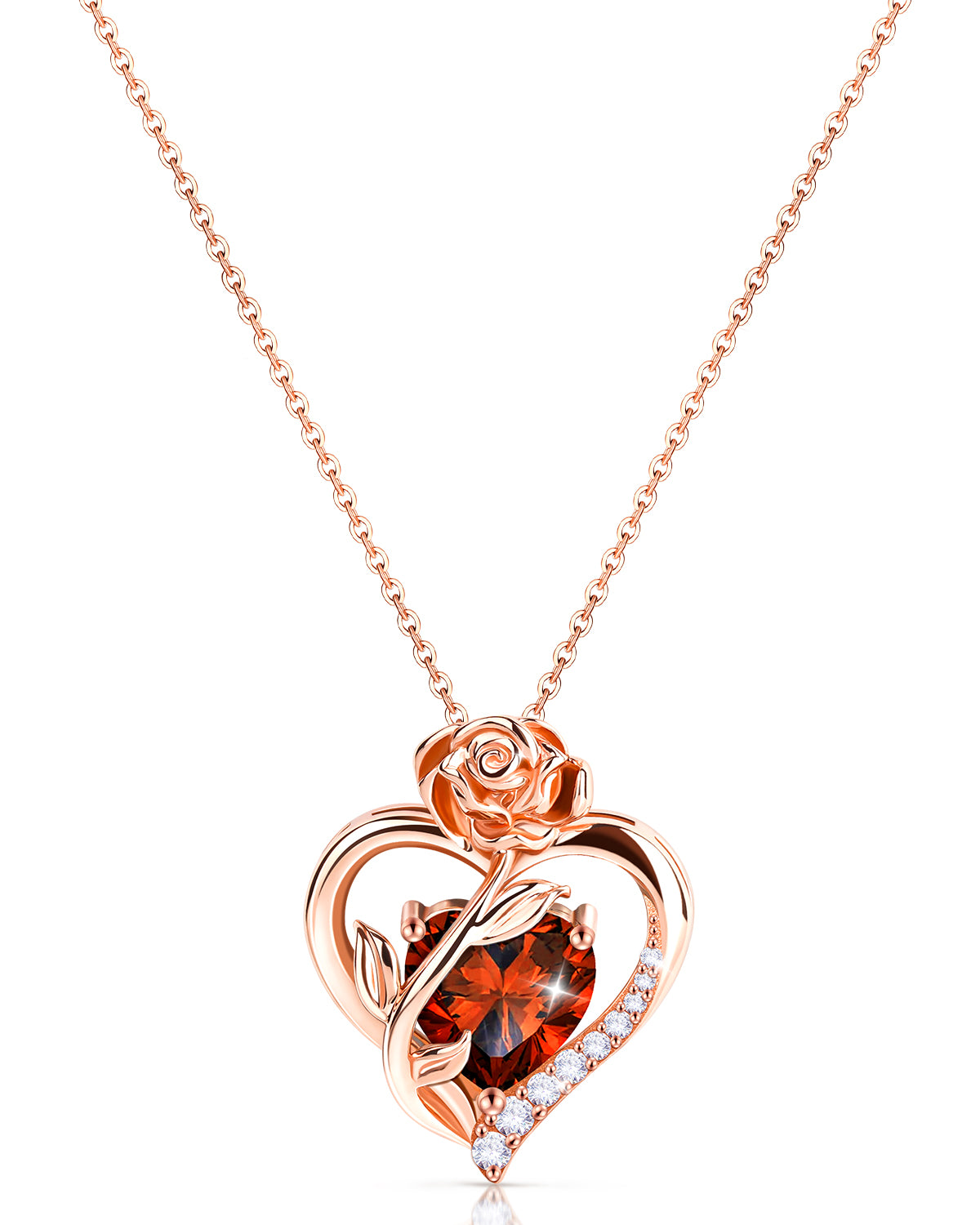 Rose Gold Birthstone Necklace - Molenia Jewelry