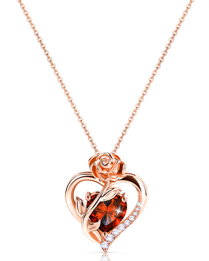 Rose Gold Birthstone Necklace - Molenia Jewelry