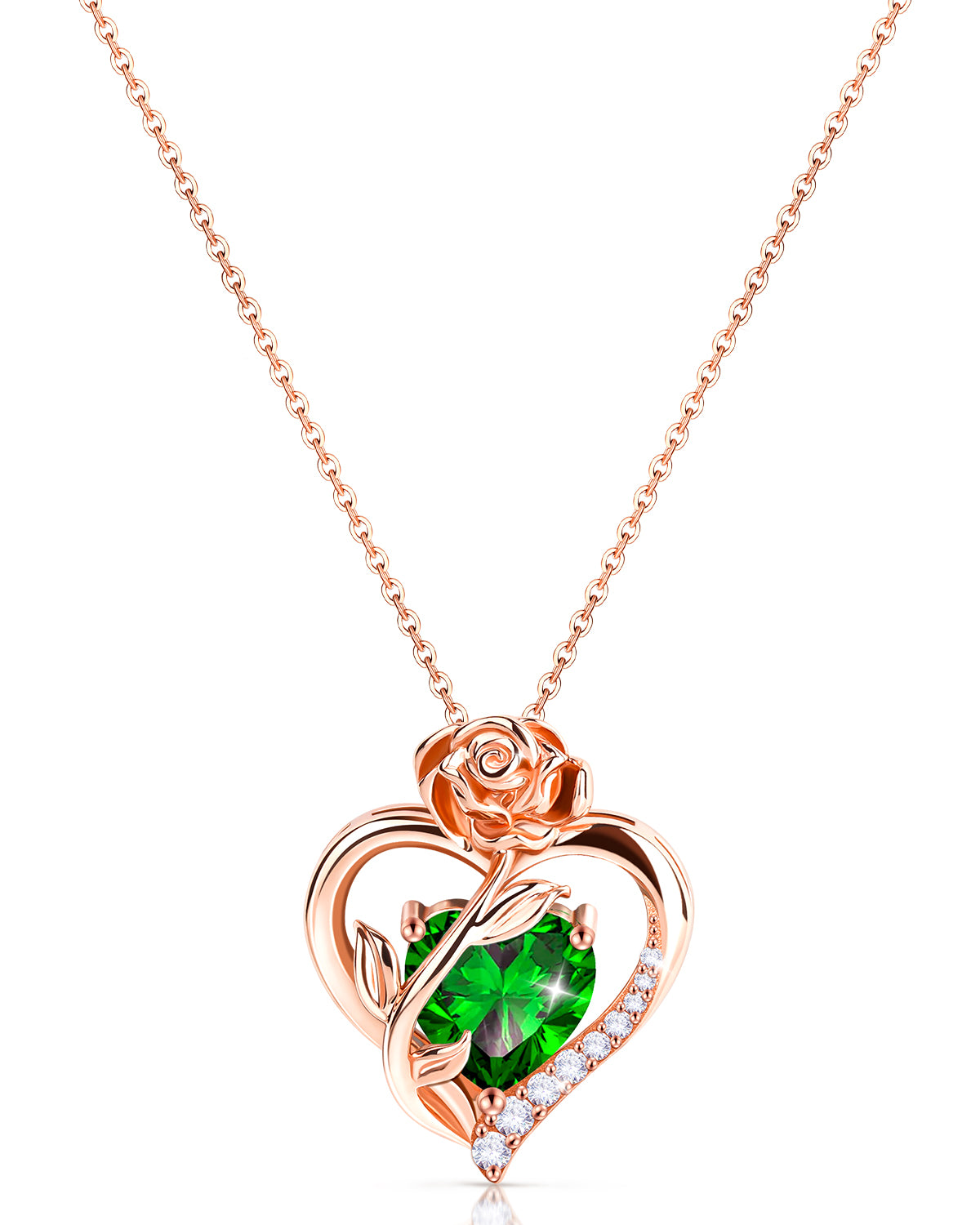 Rose Gold Birthstone Necklace - Molenia Jewelry