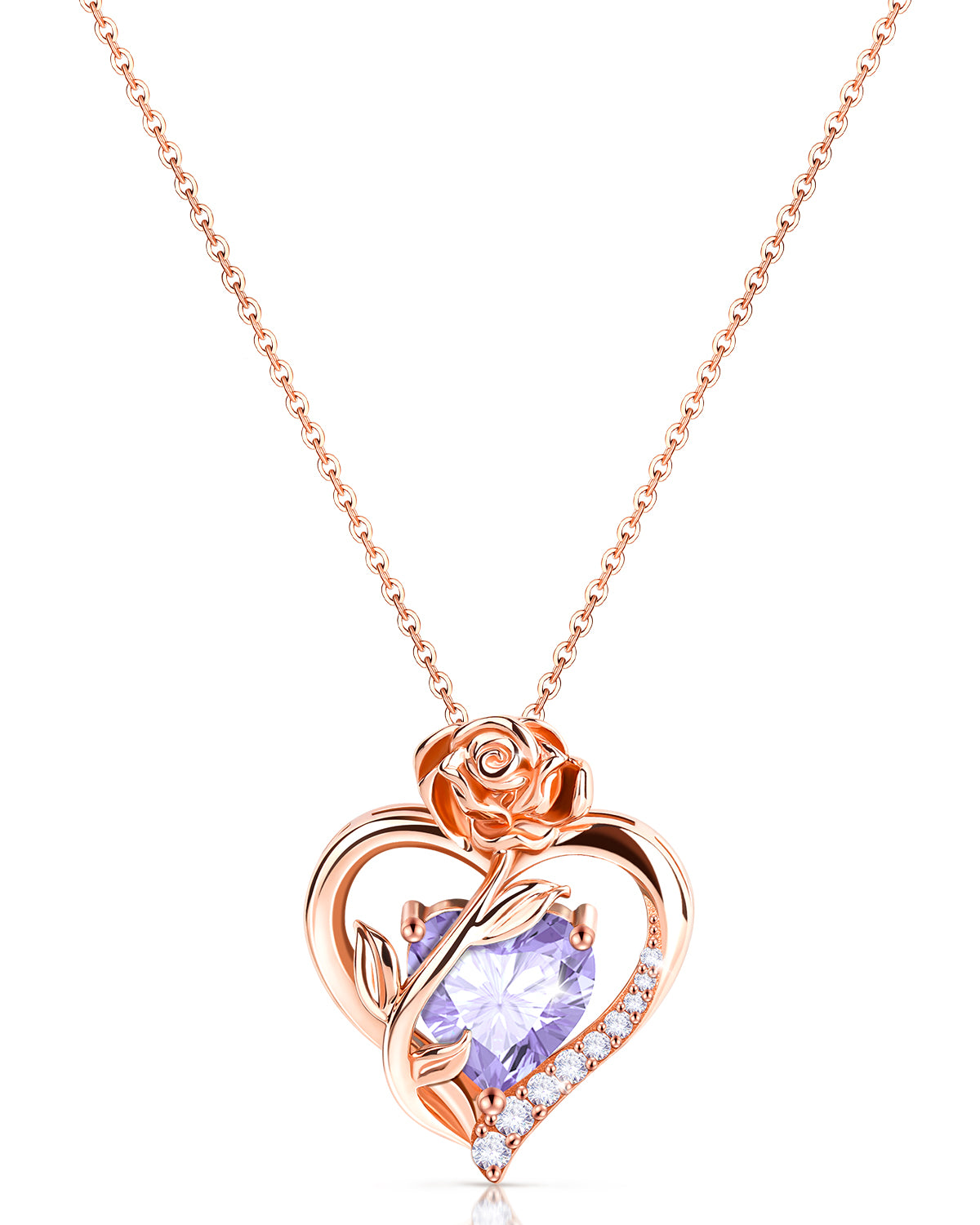 Rose Gold Birthstone Necklace - Molenia Jewelry