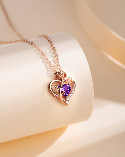 Rose Gold Birthstone Necklace - Molenia Jewelry