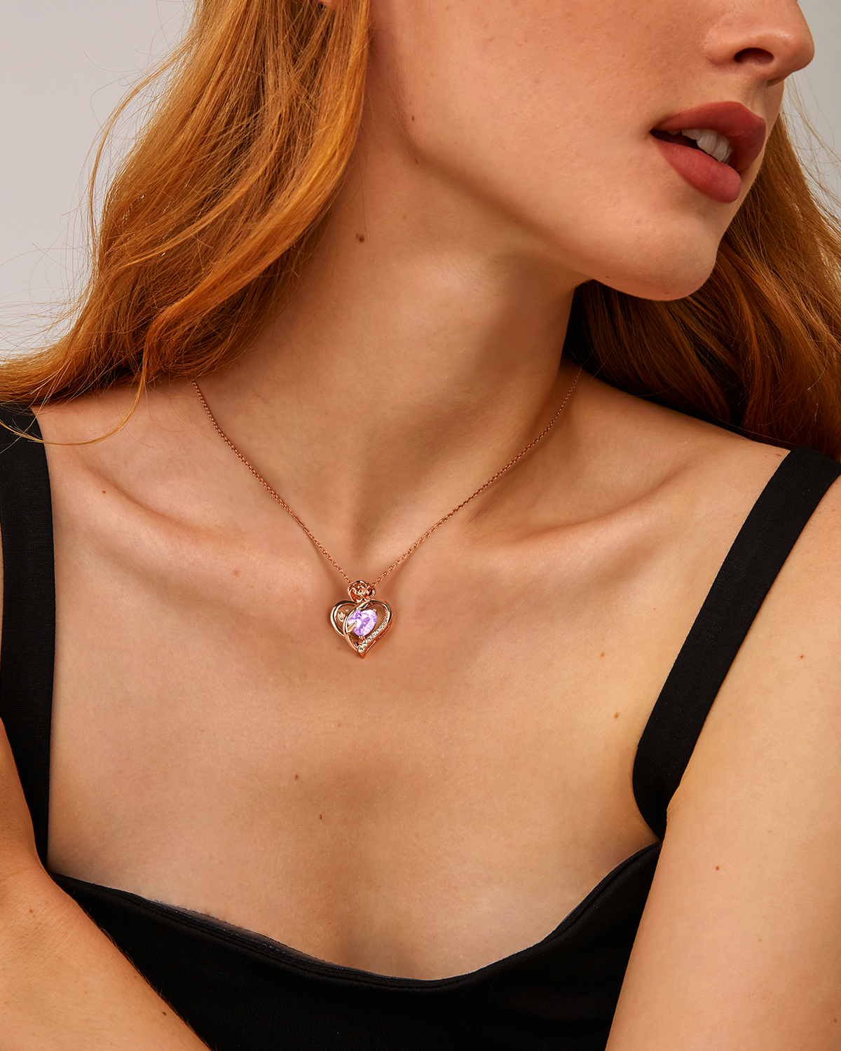 Rose Gold Birthstone Necklace - Molenia Jewelry