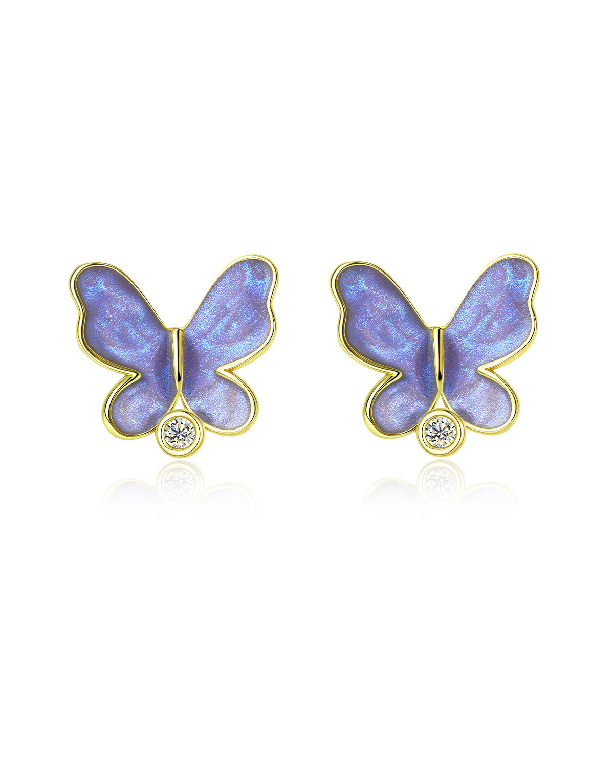 Purple Butterfly Earrings - Molenia Jewelry