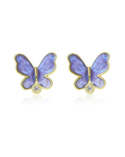 Purple Butterfly Earrings - Molenia Jewelry