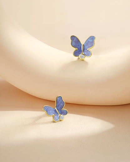 Purple Butterfly Earrings - Molenia Jewelry