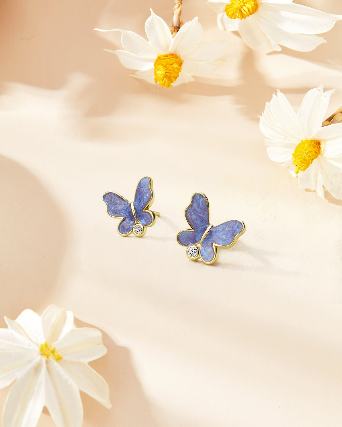 Purple Butterfly Earrings - Molenia Jewelry