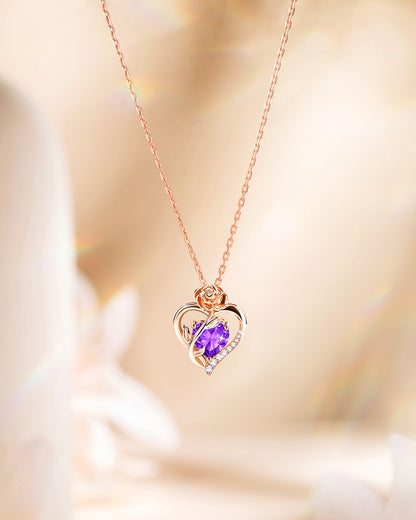 Rose Gold Birthstone Necklace - Molenia Jewelry