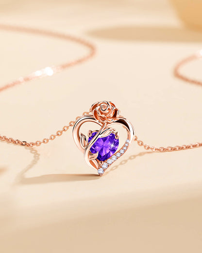 Rose Gold Birthstone Necklace - Molenia Jewelry