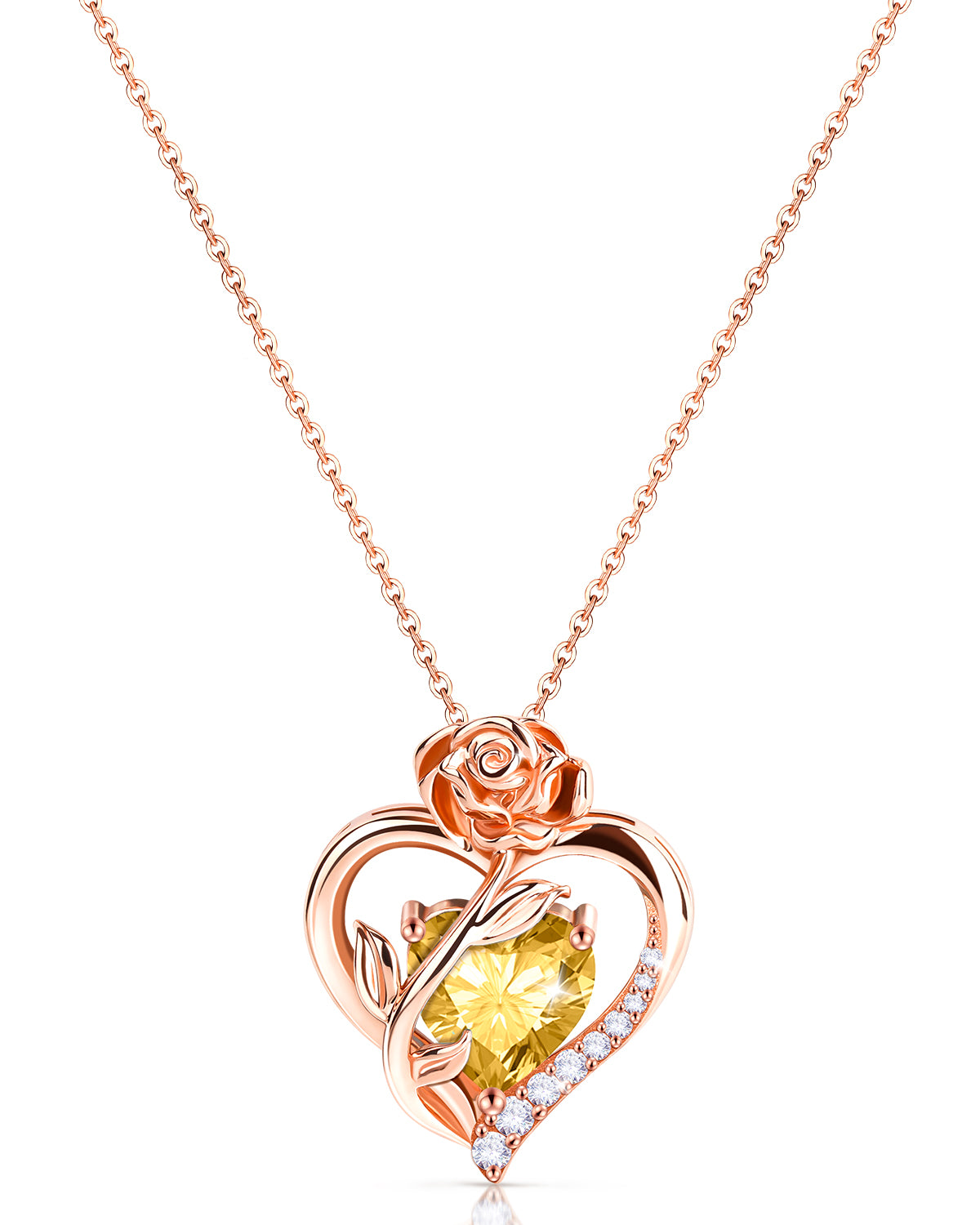 Rose Gold Birthstone Necklace - Molenia Jewelry