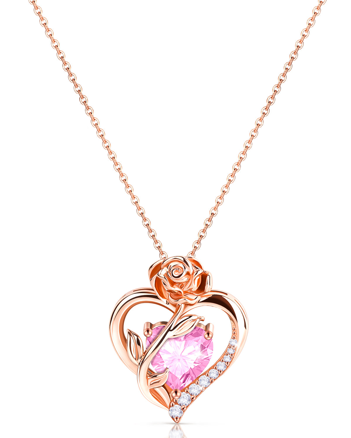 Rose Gold Birthstone Necklace - Molenia Jewelry