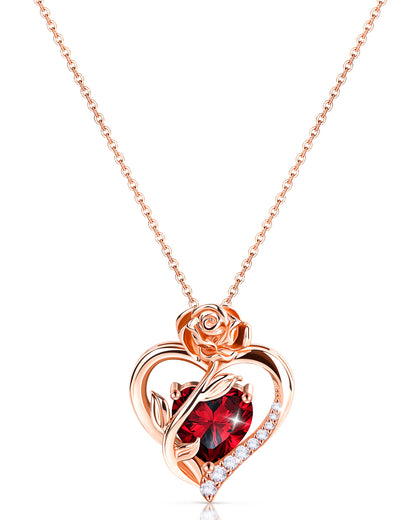 Rose Gold Birthstone Necklace - Molenia Jewelry