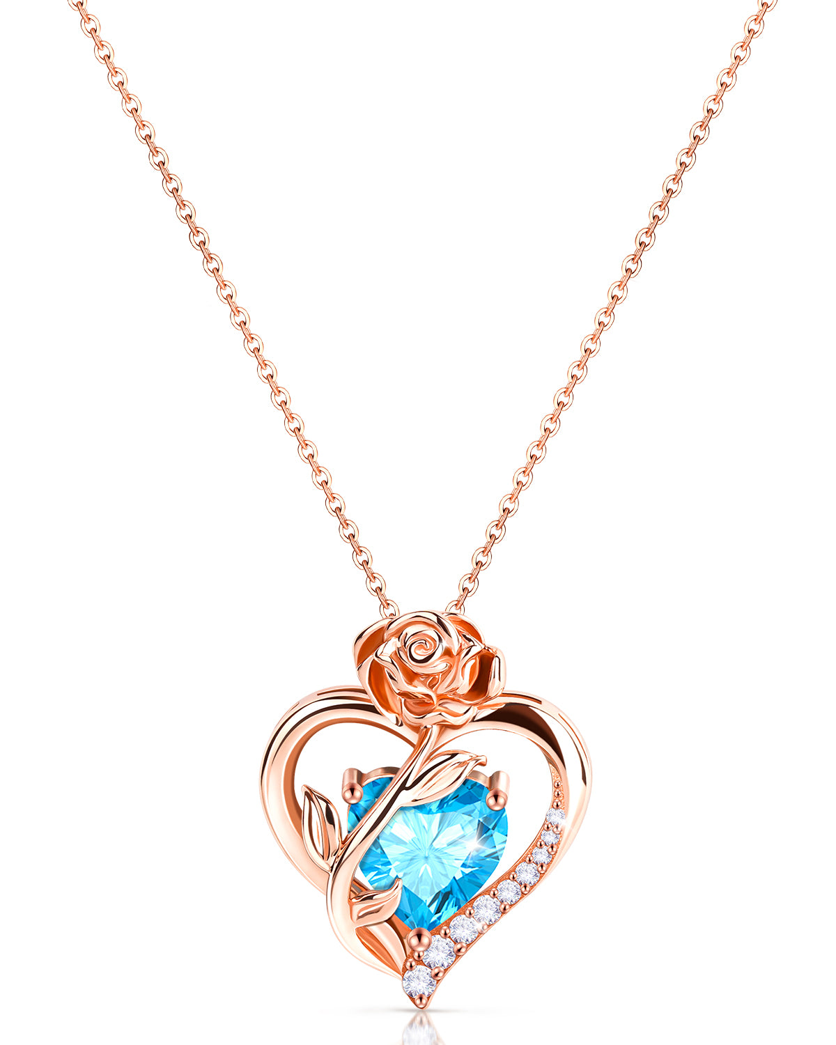 Rose Gold Birthstone Necklace - Molenia Jewelry